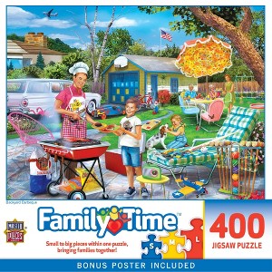 MasterPieces 400 Piece Jigsaw Puzzle - Summer Family Fun Backyard Barbeque - 1 of 4