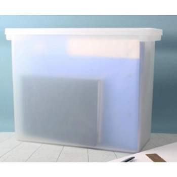 Sorbus Stationery File Box - Binder & Notebook Bin with Lid