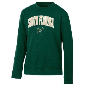 NCAA South Florida Bulls Men's Heathered Crew Neck Fleece Sweatshirt - 1 of 3