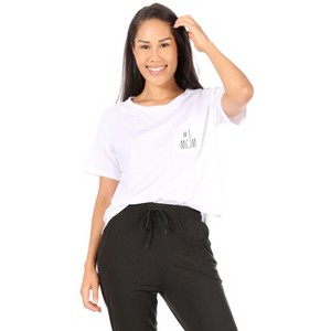 RAE DUNN - Women's Short Sleeve Boxy Pocket T-Shirt - 1 of 4