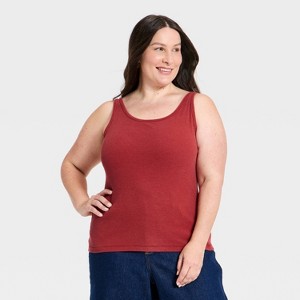 Women's Iconic Scoop Neck Tank Top - Universal Thread™ Red 3X : Target