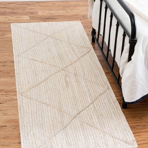 Unique Loom Braided Jute Trellis Solid Indoor Braided Area Rug - 1 of 4