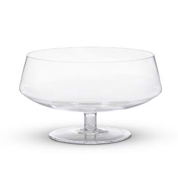 Park Hill Collection Basia Glass Stemmed Low Bowl