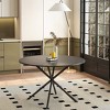 NicBex Modern Round Dining Table with Two Piece Removable Top and Cross Leg,Off-White/Black/White - 2 of 4