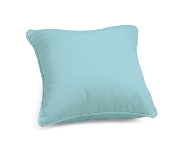 Sunbrella Outdoor Throw Pillow - Mineral Blue Sunbrella Fabric - Oxford Garden