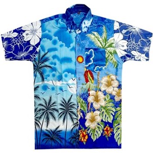 LA LEELA Men's Funny Random Hawaiian Print Shirt Fashion Button Down Short Sleeves Aloha Party Casual Summer Beaches Shirts for Men - 1 of 4