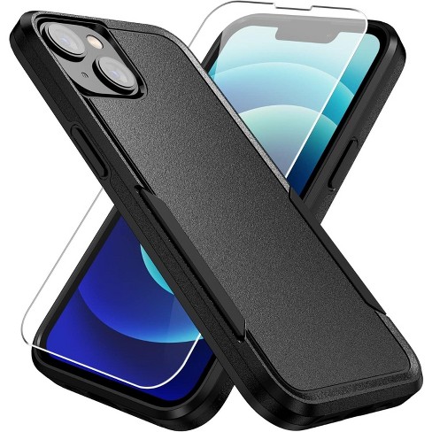 Entronix Heavy Duty Case Designed for Apple iPhone 14 with 1Pc Tempered Glass Screen Protector, Shockproof Dropproof Anti-Scratch Cover - image 1 of 4