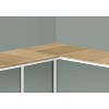 Monarch Specialties Computer Desk Home Office Corner 58InchL L Shape Work Laptop Metal Laminate Natural White Contemporary Modern - 3 of 4