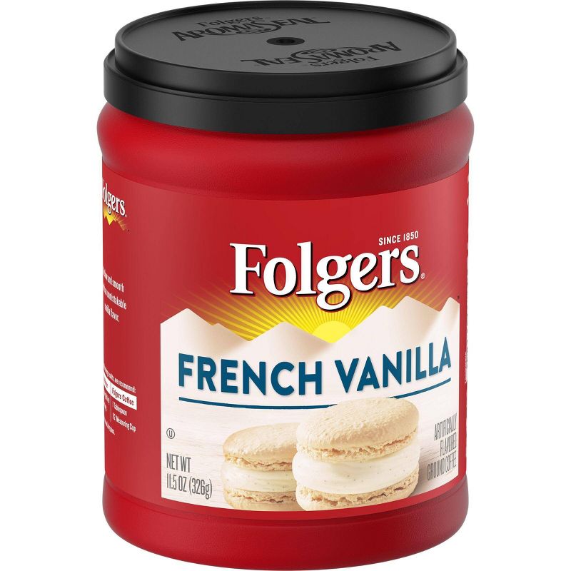 Folgers Flavors French Vanilla Mountain Grown Medium Roast Ground Coffee - 11.5oz, 4 of 8
