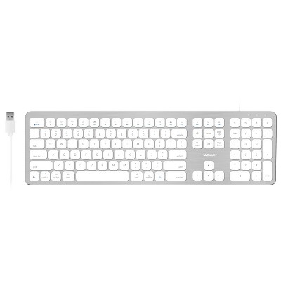 Macally Full Metal Top Wired 110 Key Keyboard