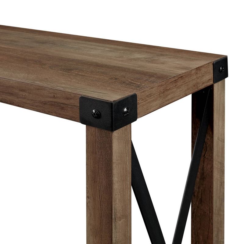 Sophie Rustic Industrial X Frame Entry Table - Saracina Home, 6 of 20