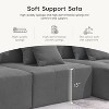 L-Shaped Corduroy Sofa: Modular, Convertible, Foam-Filled - Easy 3-Piece Set for Living Room - 3 of 4