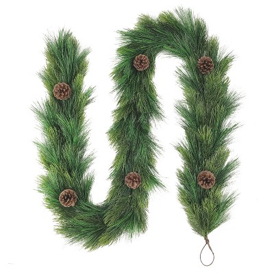 Puleo 9'x10" Garland Adorned with Pinecones