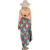 LA LEELA Women's Summer Bikini Wraps Beach Wrap Cover up Sarong Swimsuit Swimwear Bathing Suit Cover Ups for Womens One Size Multicolored, Leaf - 2 of 4