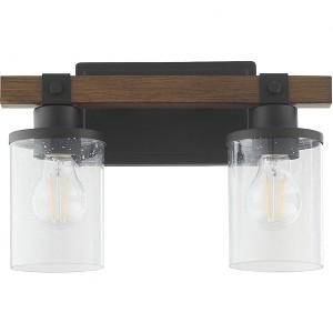 Quorum Lighting Alpine 2 - Light Vanity in  Textured Black Walnut - 1 of 1