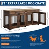 ODK 71" Double Dog Crate Furniture, Heavy Duty Dog Kennel Indoor with 3 Storage Drawers, Decorative Side Table Pet Cage for Small & Medium Breeds - 4 of 4