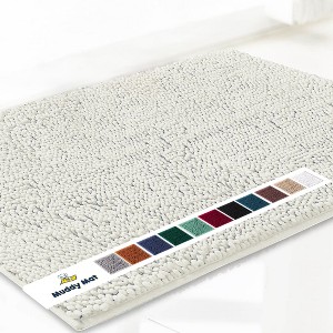 Muddy Mat Highly Absorbent  Soft Chenille Door Mat and Pet Rug Non Slip Thick Washable Area and Bath Mat for Indoor and Outdoor - 1 of 2