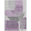 HomeRoots 9' X 12' Purple And Gray Abstract Washable Indoor Outdoor Area Rug - 4 of 4