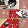 TackView Christmas Area Rug, Red Green Snowflake Tree Rugs Washable Throw Runner Rugs Carpet for for Living Room Kitchen - 4 of 4