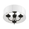 Livex Lighting Brookdale 3 - Light Semi-Flush Mount in  Black - 3 of 4