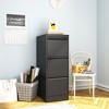 Munora - 3-Drawer Vertical File Cabinet with Lock - Heavy Duty for Letters/Legal/A4 Files - Black - 2 of 4