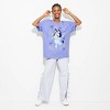 Women's Bluey Oversized Short Sleeve Graphic Boyfriend T-Shirt - Periwinkle Blue - 3 of 3