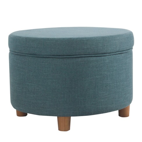 Teal store ottoman target