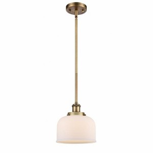 Bell - 1 Light Stem Hung Mini Pendant In Industrial Style-10 Inches Tall and 8 Inches Wide - 1 of 1