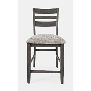 Jofran, Altamonte Contemporary Ladderback Upholstered Counter Stool (Set of 2) - 1 of 4