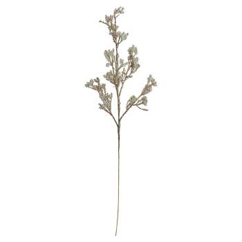 Northlight 30" Artificial White and Champagne Gold Beaded Twig Christmas Spray