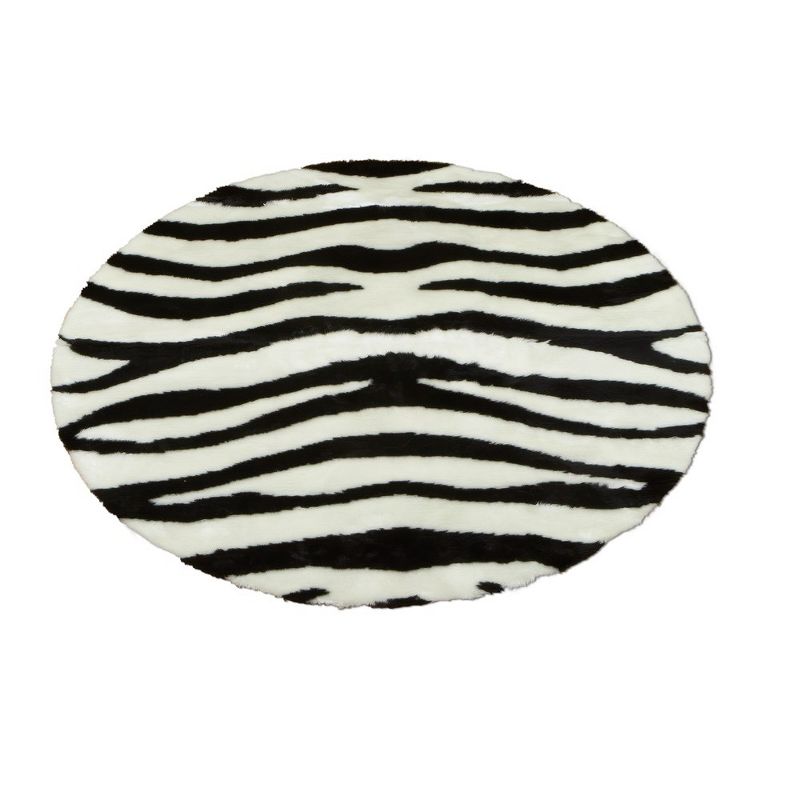 Walk on Me Faux Fur Super Soft Bold Zebra Rug Tufted With Non-slip Backing Area Rug, 1 of 5