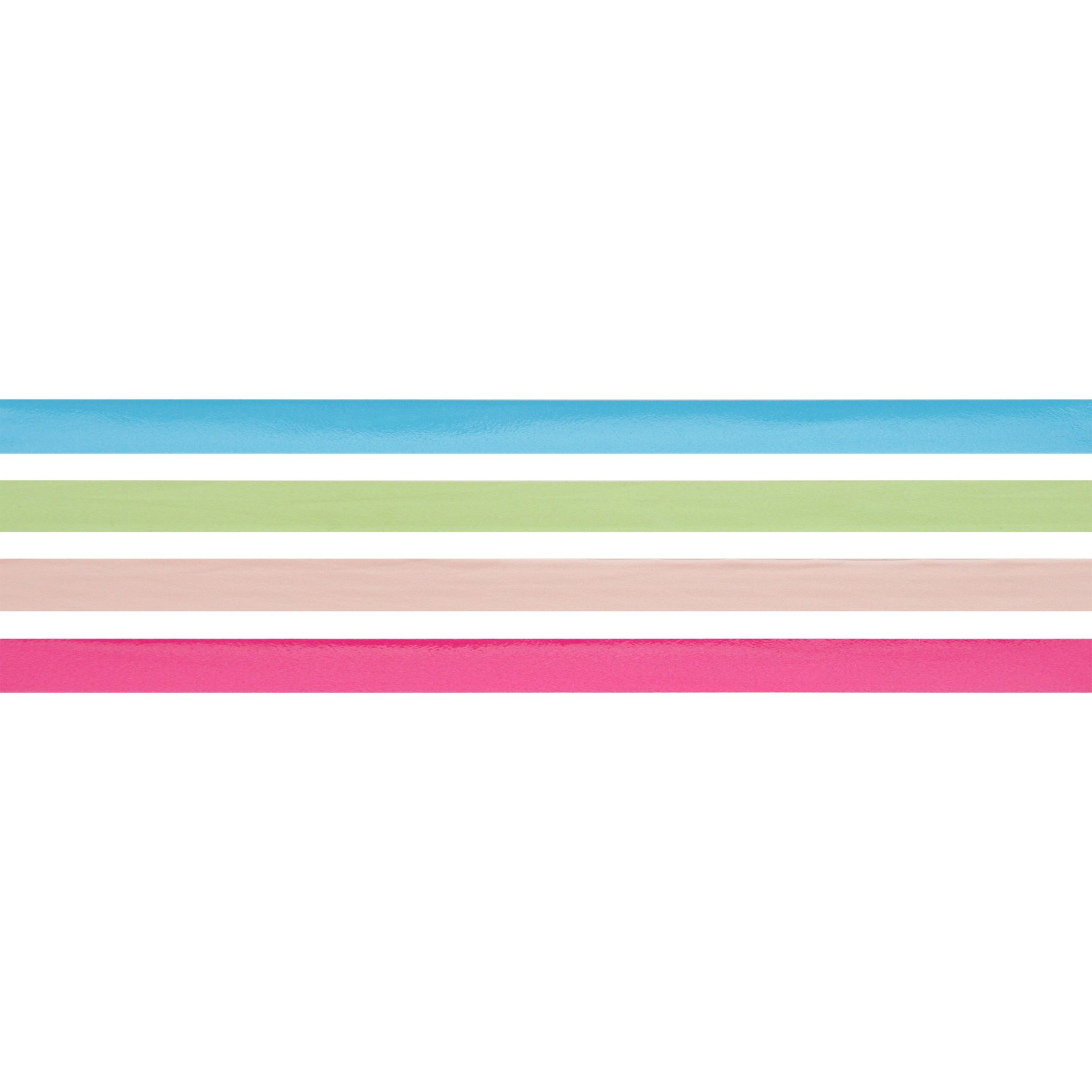 4pk - 0 .4"x72' End Channel Curl Ribbon Pink/Blue/Green  - Spritz™