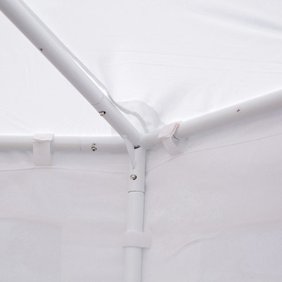 White Decagonal Outdoor Event Tent with Cathedral Windows