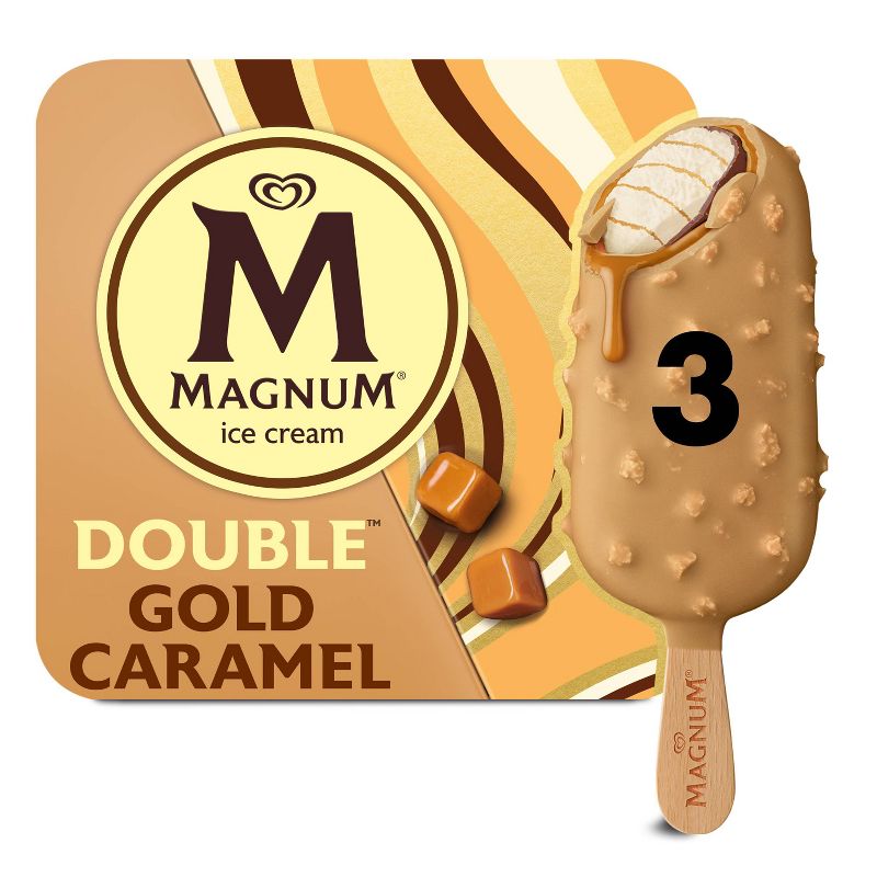 Magnum Frozen Double Gold Caramel Ice Cream Bars - 3pk/8.62 fl oz, 1 of 10