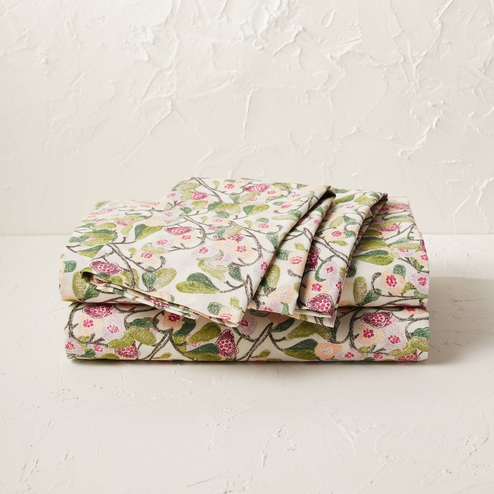 Photos - Bed Linen Twin/Twin XL Printed Cotton Sheet Set Autumn Blossom - Opalhouse™ designed