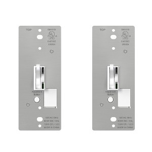 ELEGRP Digital Toggle Dimmer Switch Single Pole/3-Way for Dimmable LED, CFL and Incandescent Light Bulbs, UL Listed, 2 PC, White - 1 of 1
