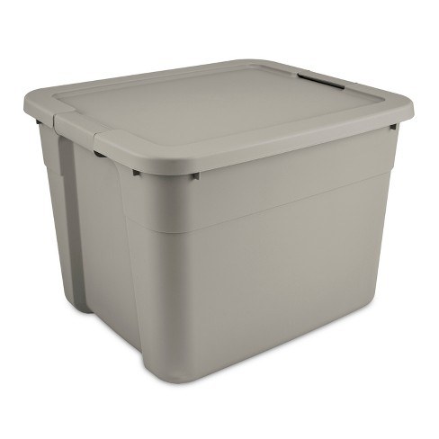 20gal Latching Storage Tote Light Gray - Brightroom™ : Target