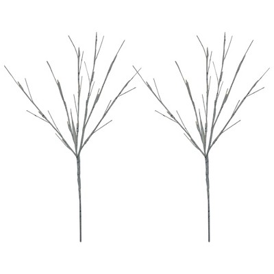 Northlight Set of 2 LED Battery Operated White Burch Branches 29"