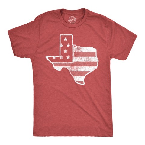Мужские футболки Crazy Dog T-Shirts, Inc. Mens Funny T Shirts American Flag Texas Awesome Fourth Of July Tee for Men - Crazy Dog Men's T Shirt For Fourth Of July Red L