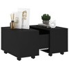 Clihome Modern Sonoma Oak Extendable Table, Sleek Coffee Table with Wheels and Discreet Storage Compartment - 2 of 4