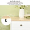 Sideboard with Solid Wood Countertop, Modern Kitchen Storage Cabinet, Coffee Bar Cabinet with 3 Drawers, Doors and Adjustable Shelf, White - 3 of 4