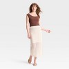 Women's Crochet-Style Pointelle Midi Sweater Skirt - A New Day™ - 3 of 3