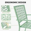 3-Piece Stackable Bistro Set, Modern Metal Patio Furniture with Square Table & Chairs for Indoor & Outdoor, Ideal for Backyard, Balcony and Poolside - 4 of 4
