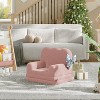 Kids Couch, 2-in-1 Convertible Teddy Fleece Fabric Toddler Sofa Chair - 4 of 4