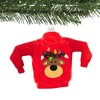 Kat + Annie 3.5 Inch Reindeer Sweater Light Strand Antlers Tree Ornaments - 3 of 3
