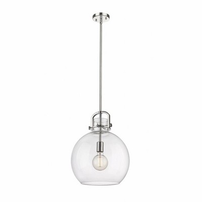 Newton Sphere - 1 Light Stem Hung Pendant In Industrial Style-19.63 Inches Tall and 14 Inches Wide