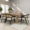Merrick Lane Cane Rattan Padded Accent or Dining Chair with Metallic Accented Legs - 4 of 4