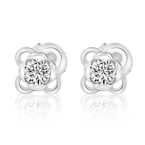 Pompeii3 1ct Round Cut Diamond Stud Earrings In 14k Yellow Gold With Screw  Backs : Target