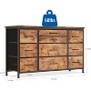 Acekool 10-Drawer Dresser TV Stand with Power Outlet, Rustic Brown, Wide Storage Cabinet for Bedroom, Living Room, Entryway, Wood Top Console Table - 2 of 4