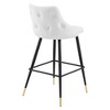 Modway Adorn Performance Velvet Bar Stool - Performance Velvet Polyester Upholstery , plywood+frame+foam,12mmT plywood +50mmT foam w denisty 40kg/cm - 3 of 4